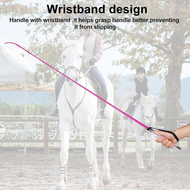 Luynro Horse Dressage Whip 43inch/47inch,Pig Whip Training Livestock Stick with Wristband,Comfortable Gel Handle - Image 4